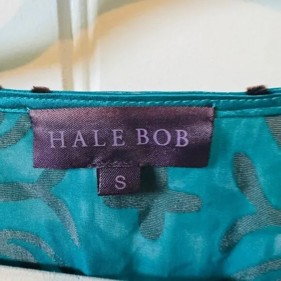 Hale Bob Blue Dolman Sleeve Graphic Blouse - Picture 7 of 8